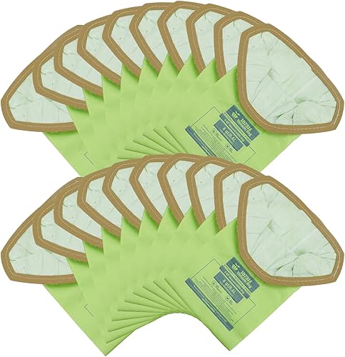 Paquete de 20 bolsas de aspiradora de mochila 107314 para aspiradora ProTeam de 6 cuartos de galón, reemplazo #107314 con cuello triangular abierto