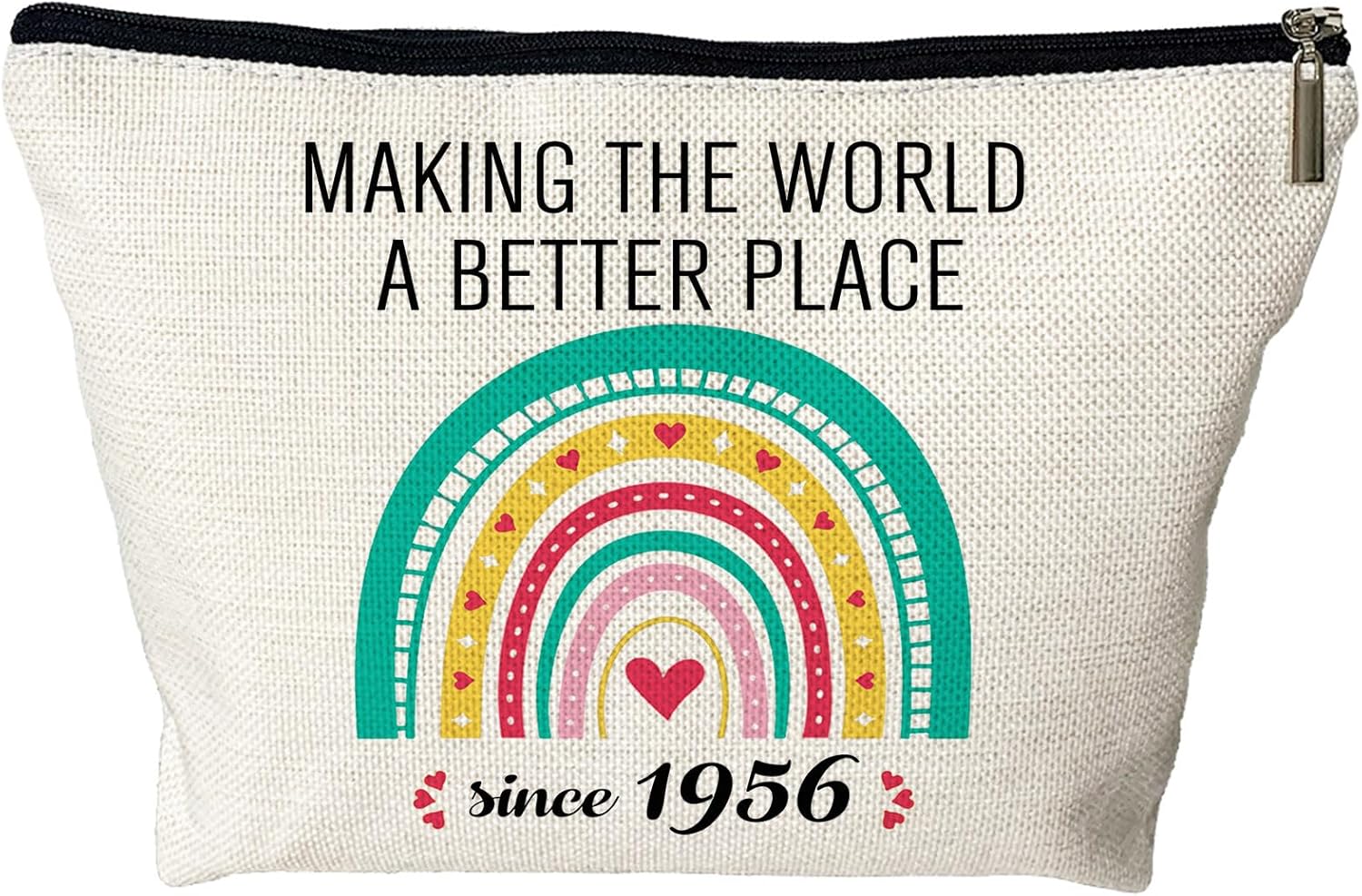 70th Birthday Gifts For Her Women Cosmetic Bags, Making The World A Better Place Since 1956 Makeup Bag, Gifts for 70th Birthday,70th Bday Decorations For Sister, Female, Friends (1956)