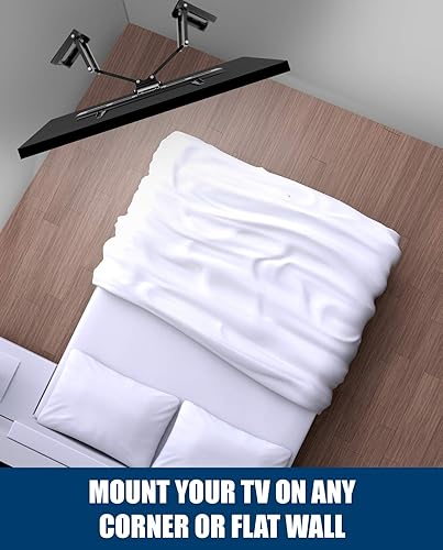 Miniatura 2 de mount-it. Soporte de esquina articulado MI-484C para soporte mural giratorio premium de movimiento completo de TV para pantallas LCD OLED 37-63