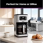 Salton Stainless Steel Digital Coffee Maker – 14 Cups | Hot & Cold Coffee Modes | 24 Hour Timer | led Touch Screen | Reusable Filter | Anti-Drip Feature | Hot Hold Plate | Proudly Canadian