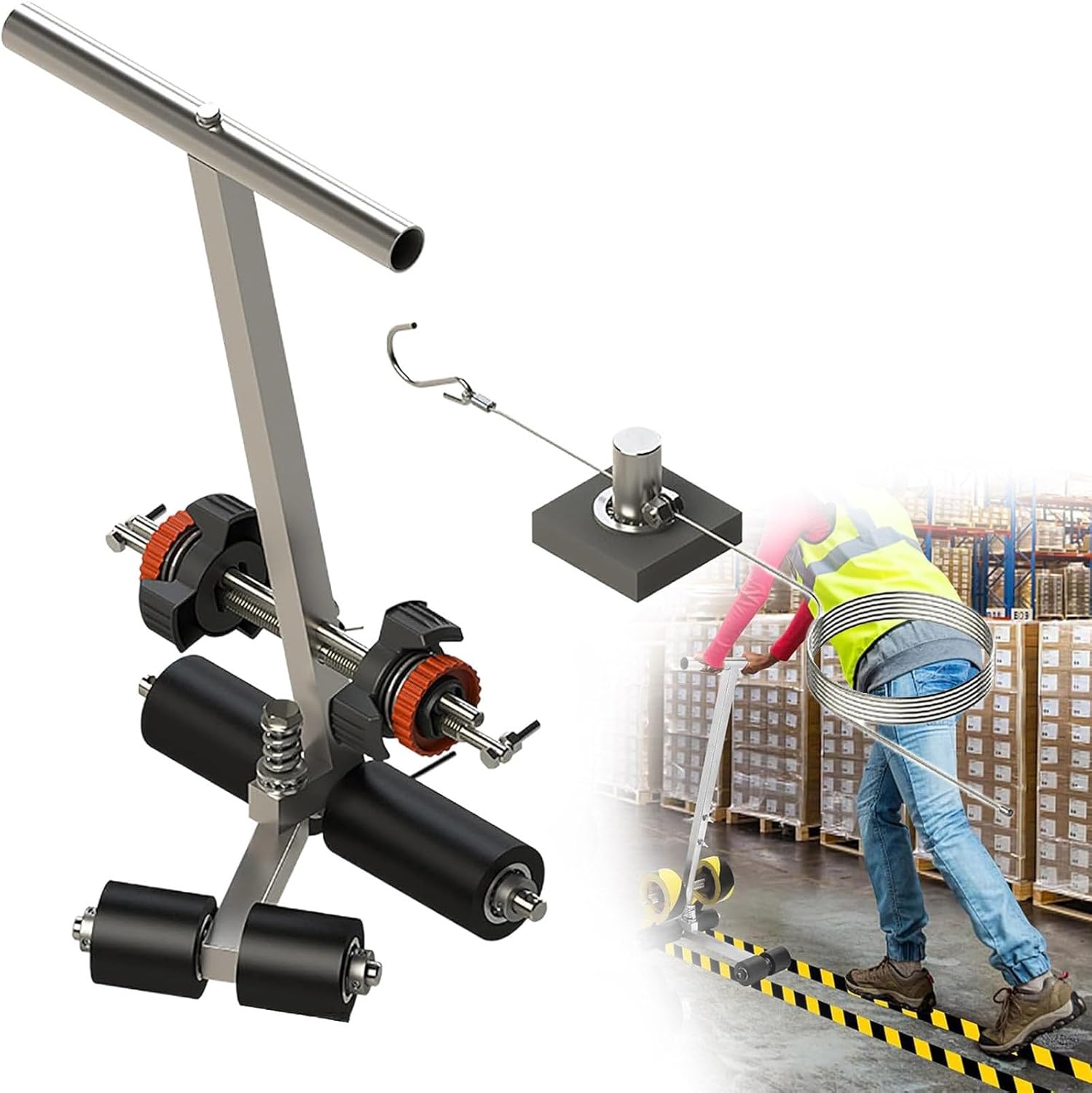 Playing Field Line Striping Machines, Floor Tape Applicator, for Driveway, Asphalt Or Concrete, Basketball Courts, Road Warning