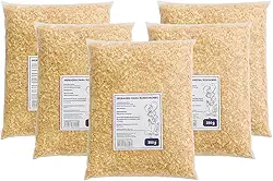 KIT 5 Serragem para Roedores, 350g, Substrato Natural para Coelhos, Porquinhos-da-Índia, Hamsters e Ratos, Controle de Odores, Mantém Pelagem Seca