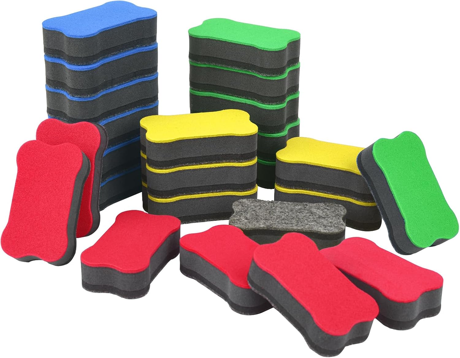 Whiteboard Eraser, Hiziwimi 24Pcs Whiteboard Eraser Dry Erase