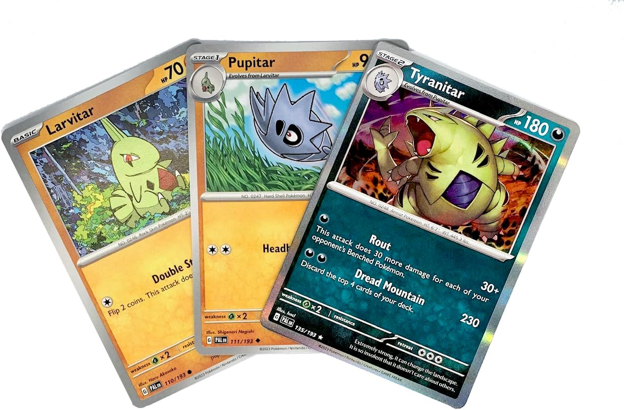 Tyranitar 135/193 - Paldea Evolved - Pokemon Evolution Set - 3 Card Lot - Scarlet & Violet