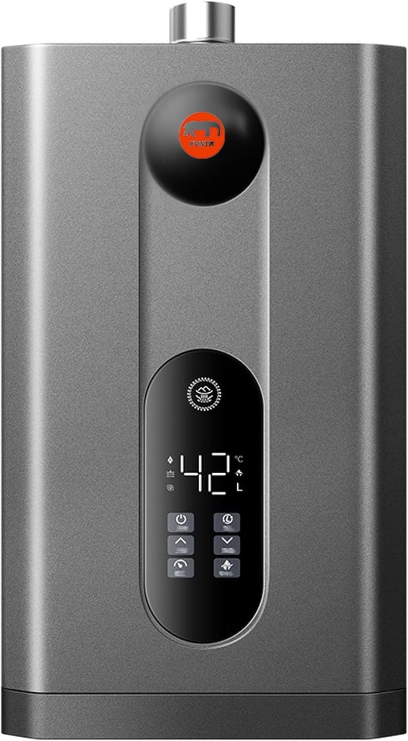 16L 4.3 GPM Natural Gas Tankless Water Heater, 130,000 BTU Indoor Instant Hot Water Heater with Digital Display, CSA Certified On Demand Gas Water Heater for Whole House, 2-3 Bathrooms