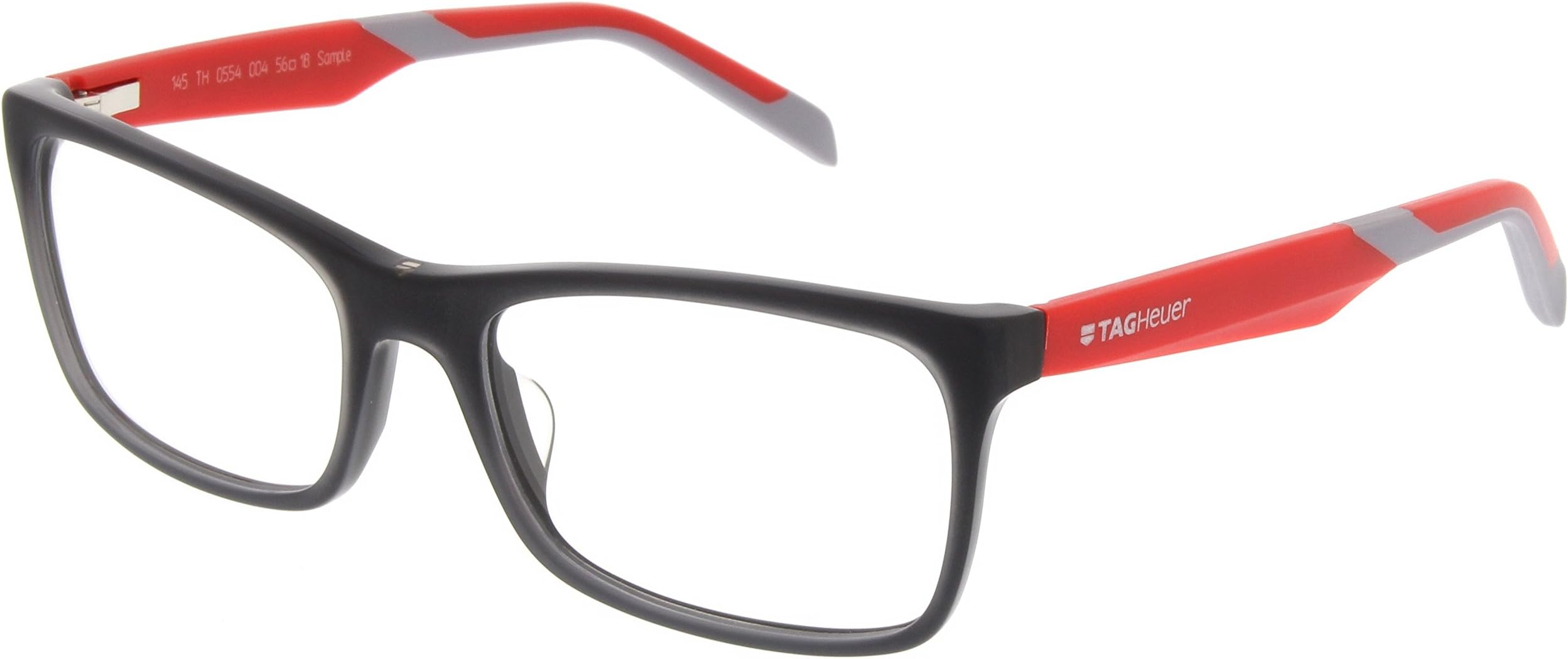 Tag Heuer B Urban 0554 Eyeglasses Red/Grey Temple 56mm (Red/Grey, 56)