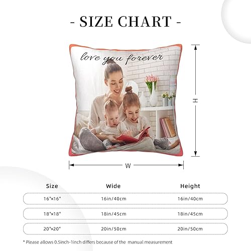 Miniatura 3 de Funda de almohada personalizada, funda de almohada personalizada con impresión de doble cara con imágenes, fotos, texto, almohadas decorativas