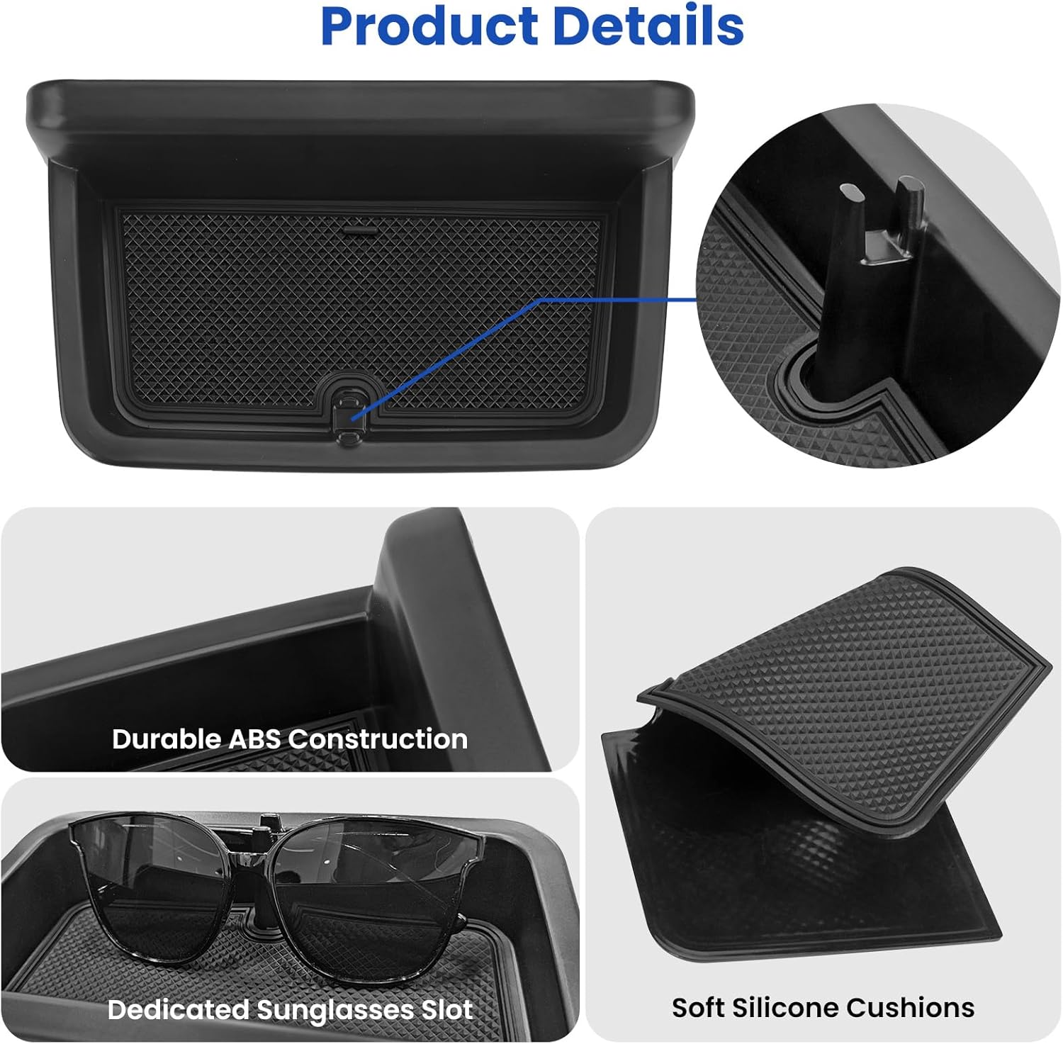 Center Console Dashboard Organizer Tray for Nissan Rogue S/SV 2021-2026, SL 2021-2023, Rock Creek 2023-2026 Behind Screen Storage Box, Only fit 8-inch Screen, ABS Plastic Black