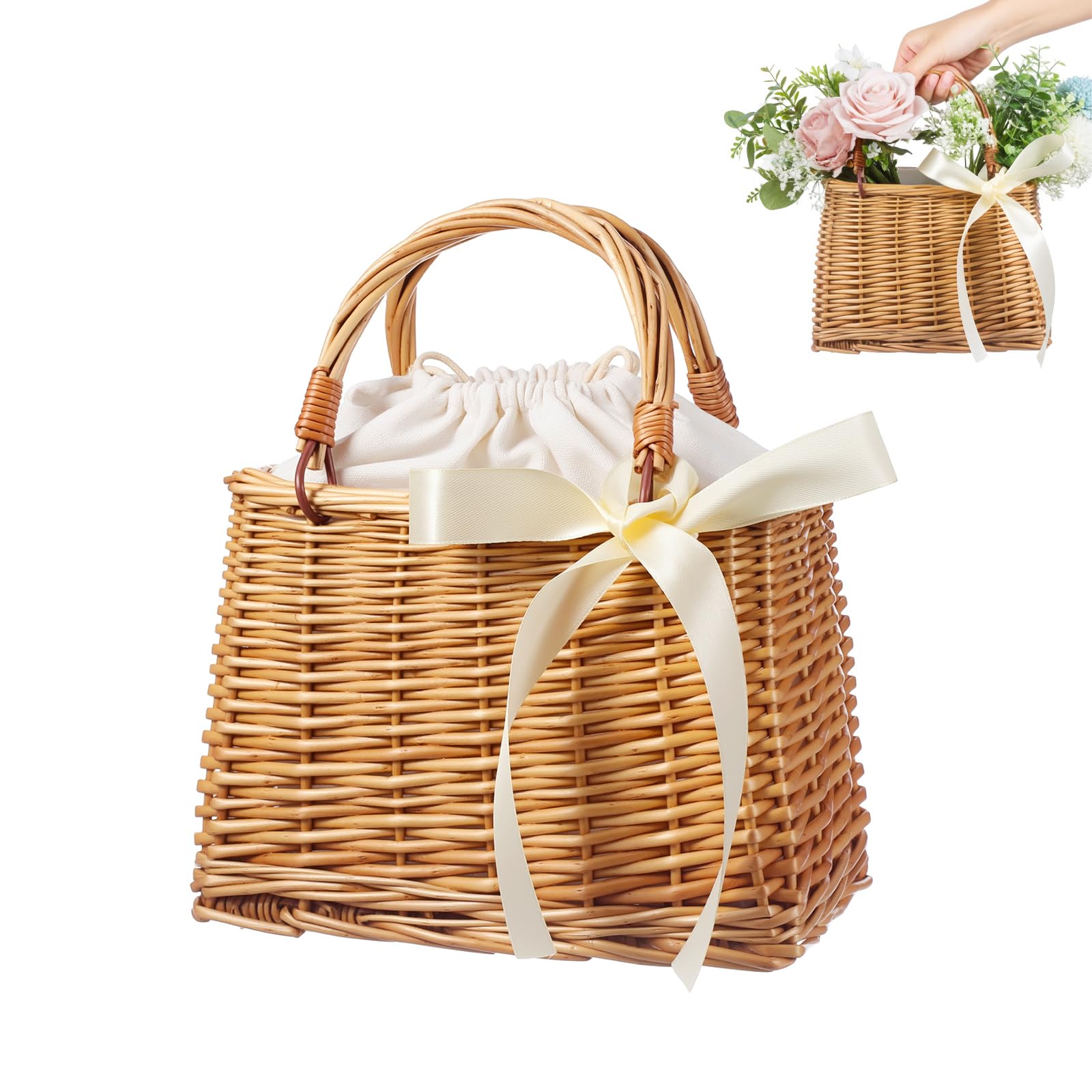 Amazon.com: VOSAREA Flower Girl Basket: Reinforced Rectangular