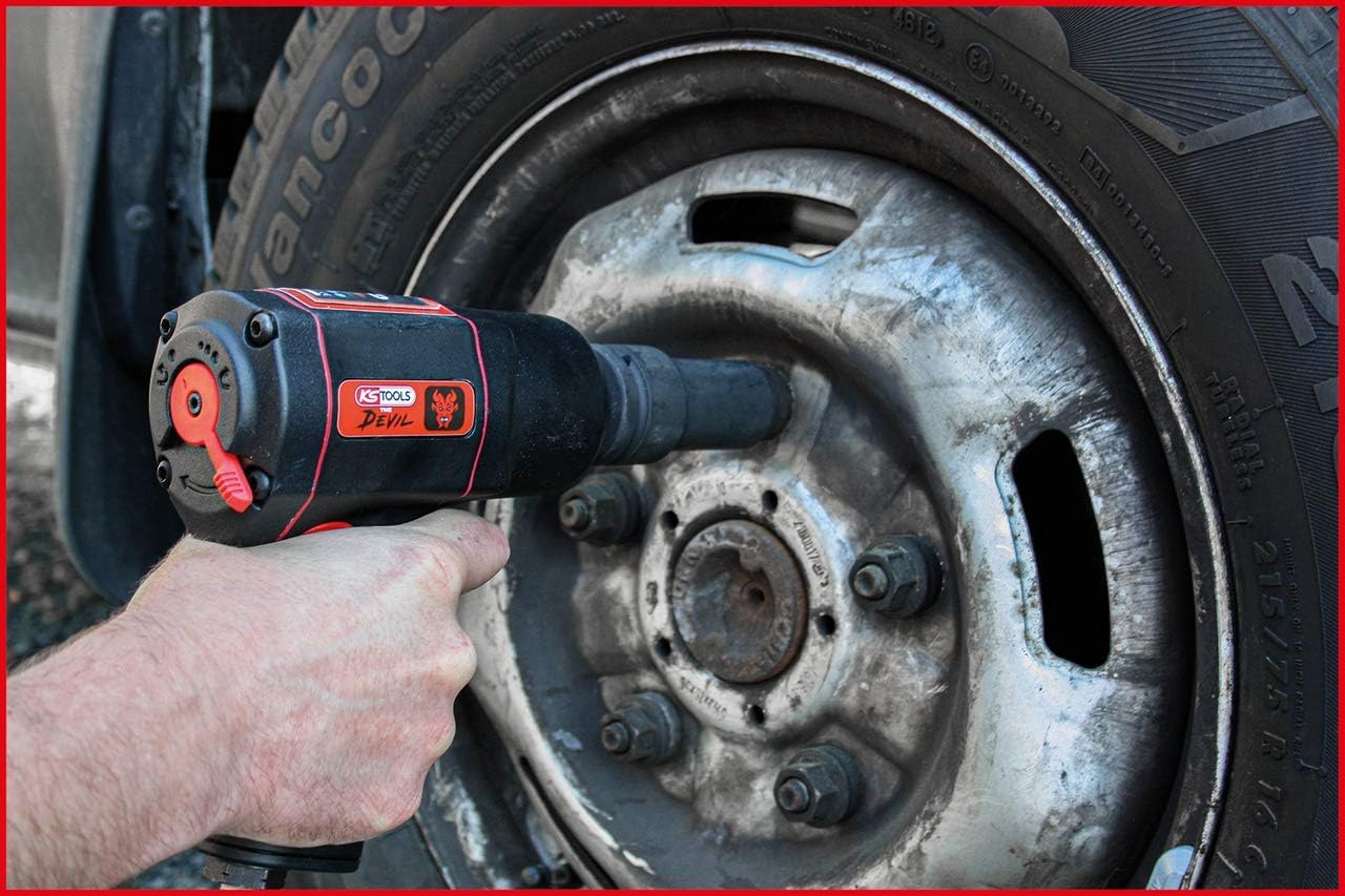 KS Tools The Devil 515.3400 3/4 Inch High Performance Compressed Air Impact Wrench 2000 Nm, Multicolor - Image 5