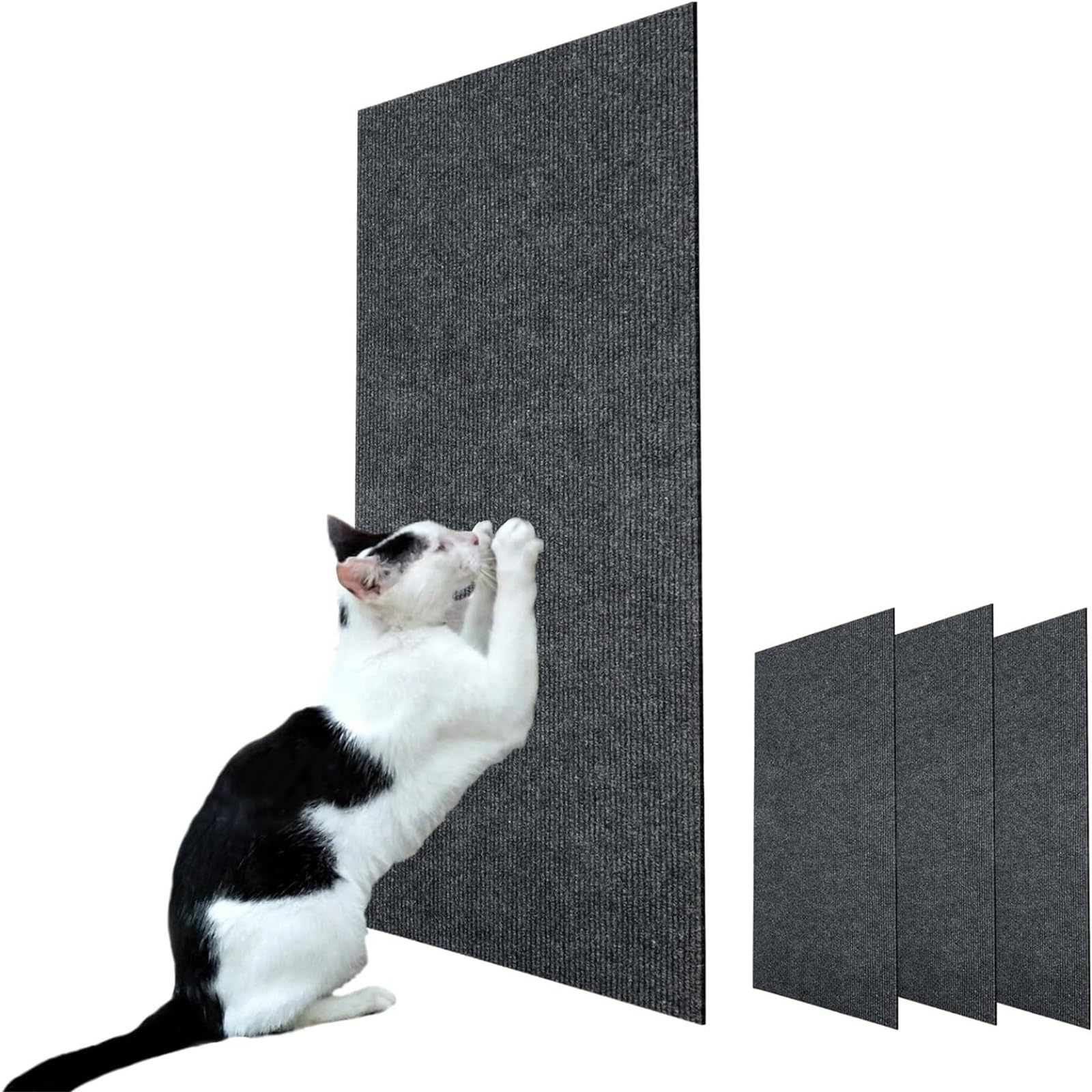 Protector Sofa Gatos Arañazo Alfombra for rascar Gatos con Poste Recortable Autoadhesivo, Protector de Muebles for(Khaki,30x30cm (5PCS))