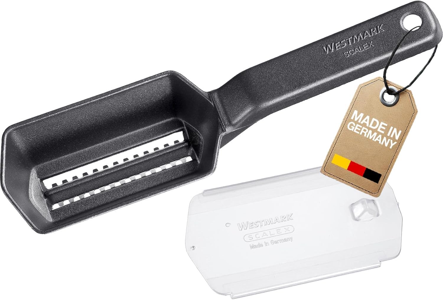 Westmark Obieraczka do Ryb Scalex Black Edition, Obieraczka do Ryb Wykonana z Aluminium i Stali Nierdzewnej, Łatwo Usuwa Rybie Łuski, Antracyt