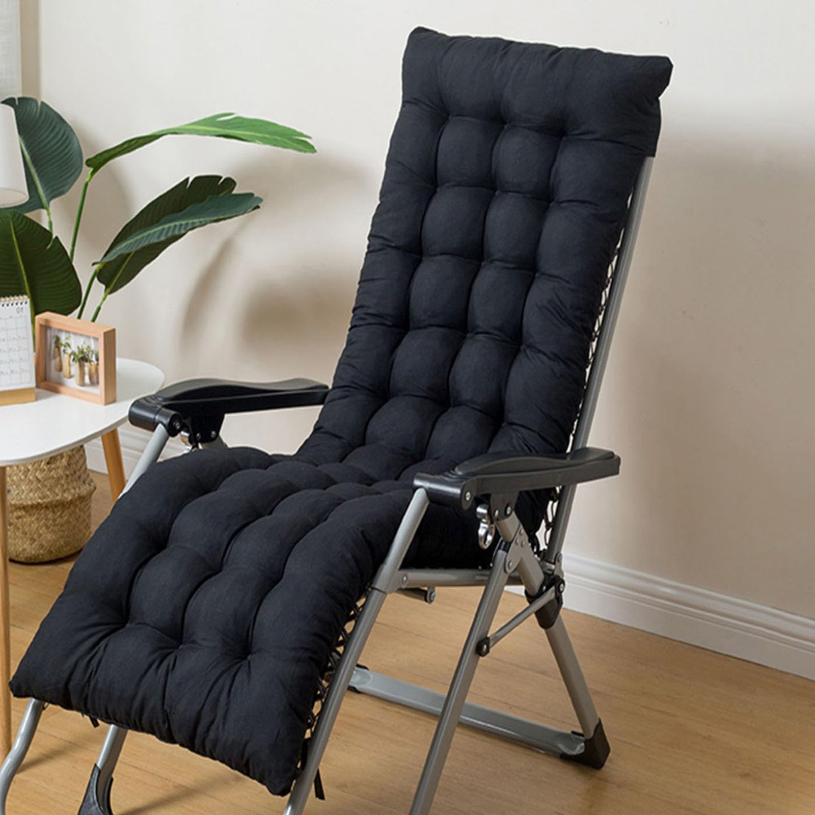 Cuscino Per Sdraio Da Giardino - 155x40 Cm, Morbido E Traspirante, Con Cinghie Di Fissaggio - Foto 9