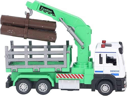 Miniatura 4 de Camión de madera Juguete 132 Modelo de vehículo de registro con efecto de música ligera para 6 años de edad arriba (verde)