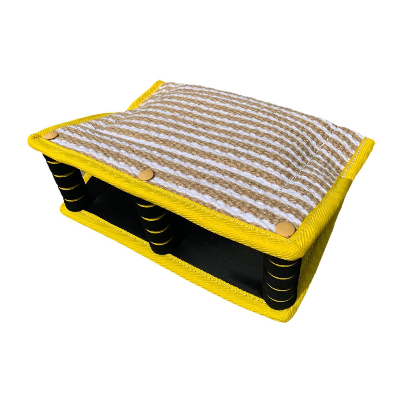 Jouet de traction pour chien en jute jaune de 35x25cm pour canaliser l'énergie