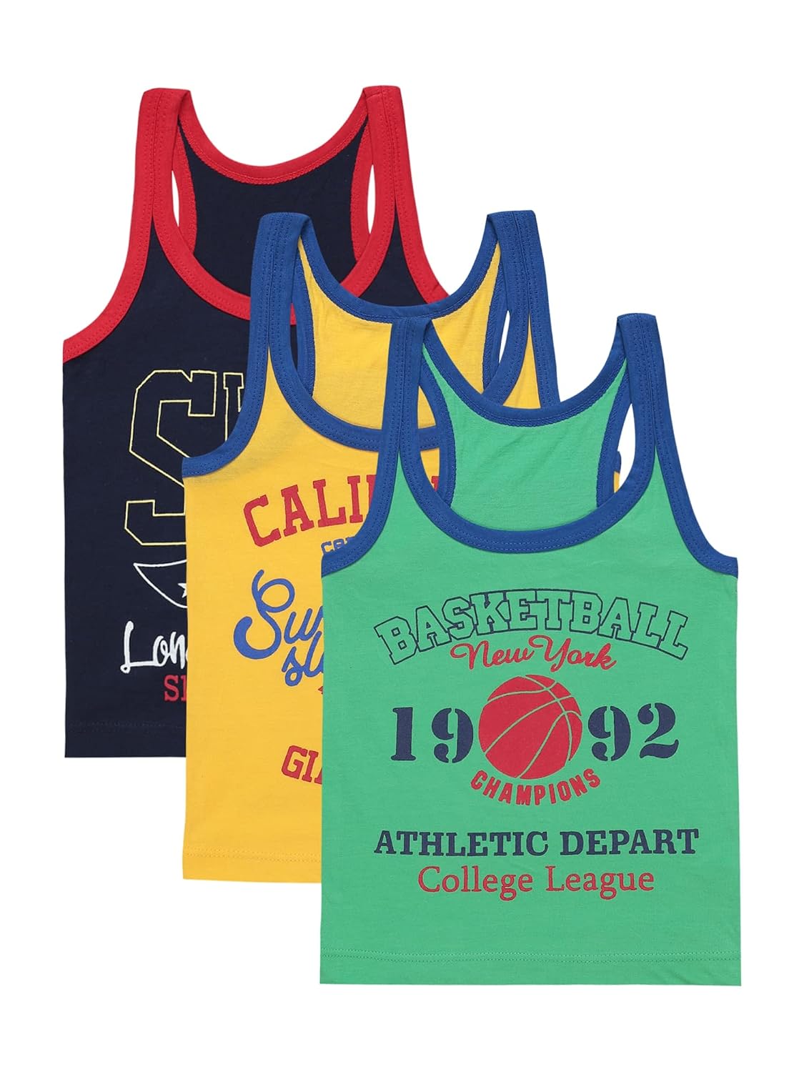 Kids Boy's Regular Fit Vest| 100% Cotton| Skin Friendly | Lightweight | Sleeveless Design | Pack Of 3 (Color & Print May V... - Review, Price and Buying Guide