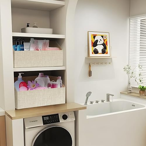 Miniatura 7 de Contenedores organizadores de armario, contenedores de almacenamiento de tela, caja de almacenamiento plegable, cestas de almacenamiento