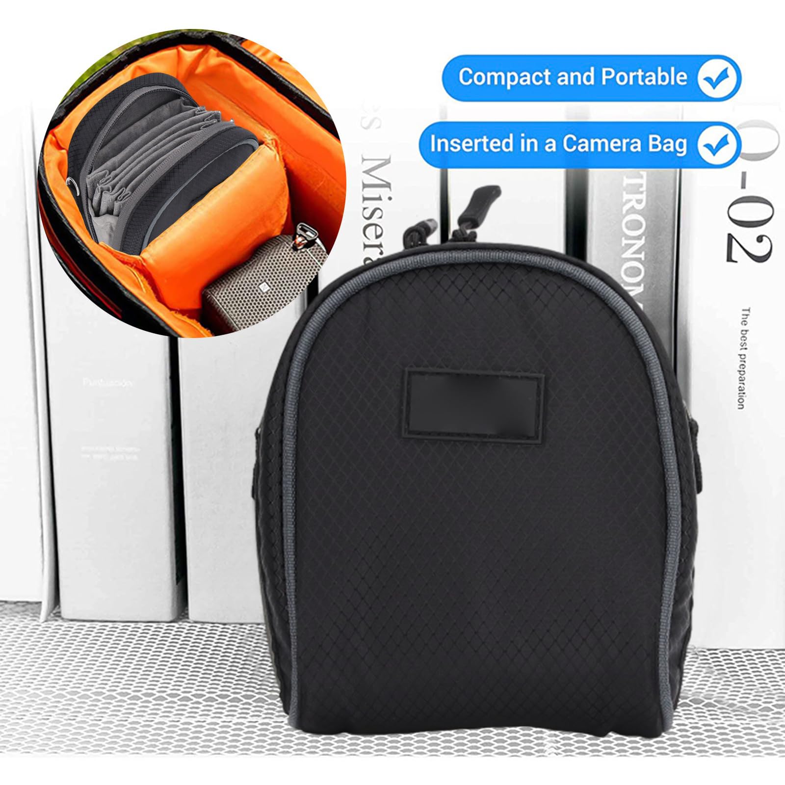 Étui de filtre pour appareil photo, sac porte-filtre de photographie à 8 poches avec boucle de ceinture et bandoulière, pochette de filtre d'objectif résistant à l'eau et à la poussière pour filtres j