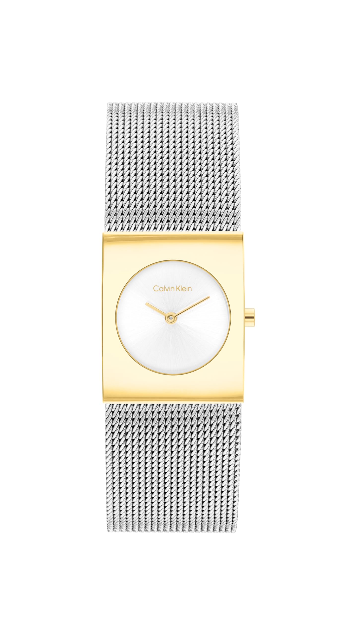 Calvin Klein Two Hand Quartz Movement Watch for Women CK Pulse Collection with Silver Stainless Steel Mesh Bracelet - 25100139