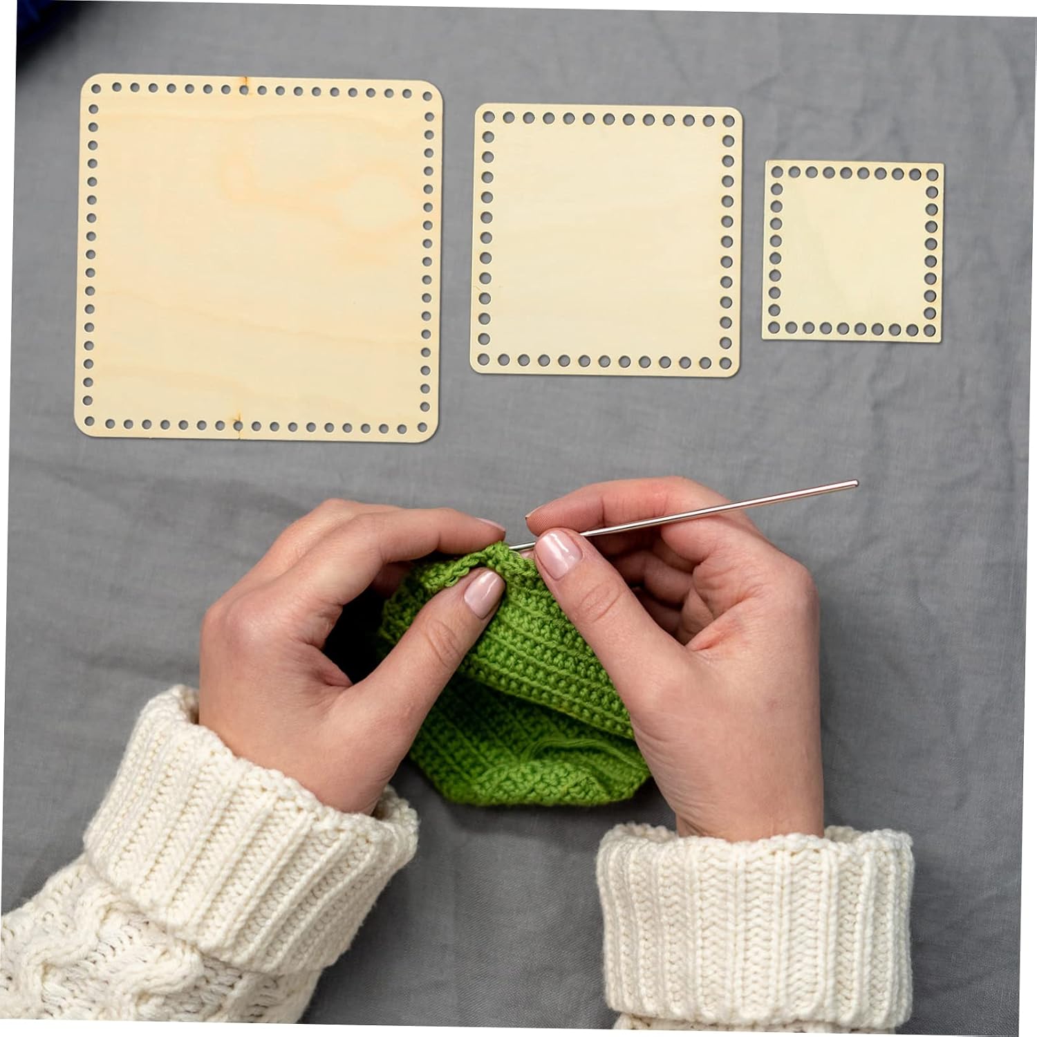 Homoyoyo 5Pcs Natural Wood Crochet Basket Bottom DIY Basket Weaving Base Pad for Handbags Shoulder Bags Smooth Surface Durable Crafting Supply