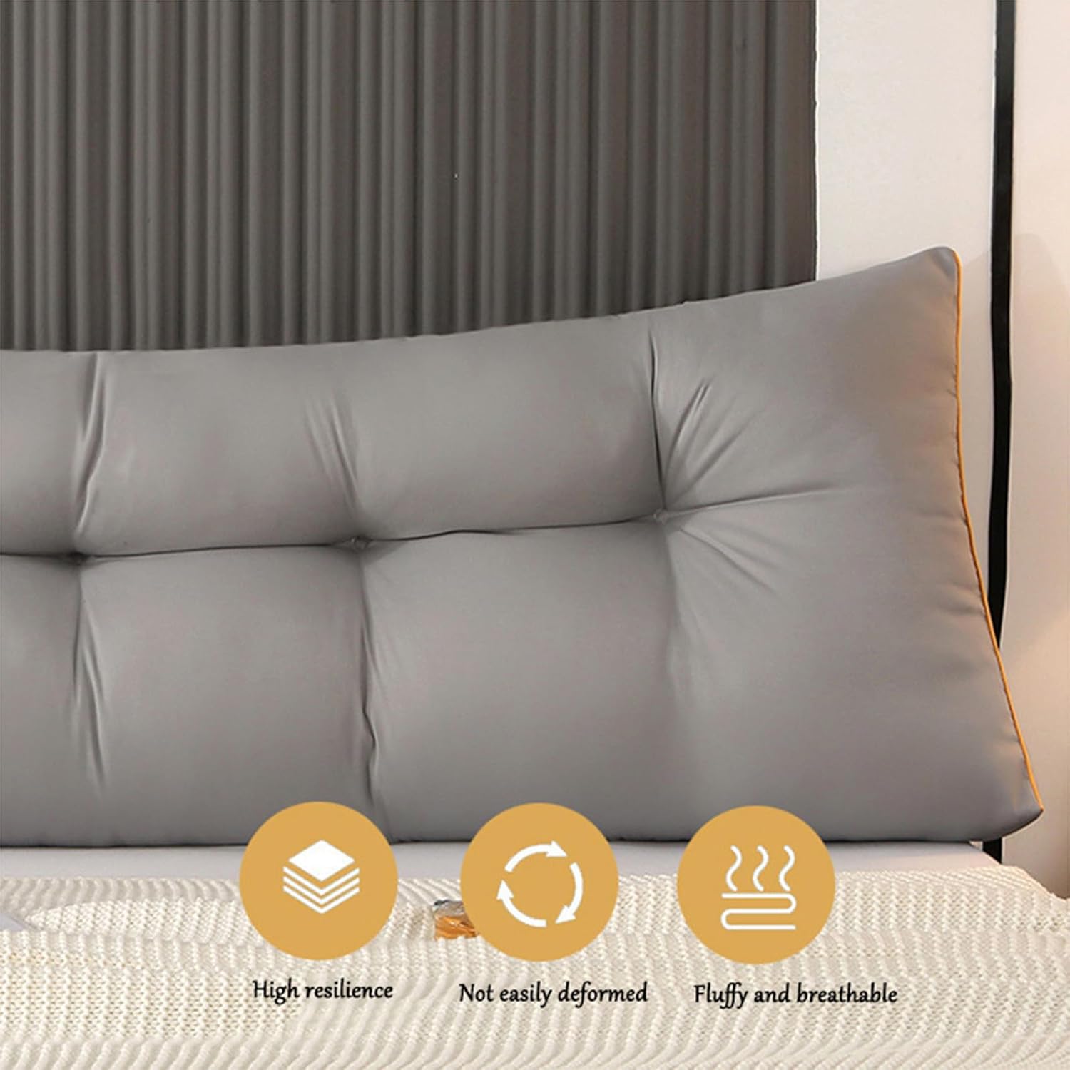 Triangular Wedge Pillows Headboard, Wedge Pillow, Backrest Bolster Pillow, Backrest Bolster Pillows for Dorm, Triangular Cushion Reading Support Pillow,G,60cm