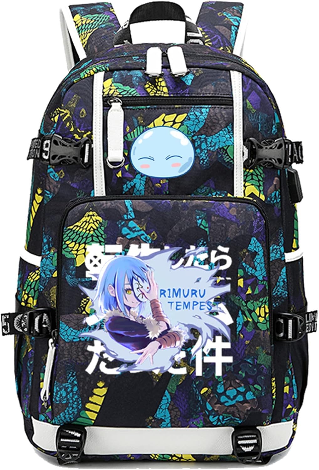 ISaikoy Anime Rimuru Tempest Backpack Shoulder Bag Bookbag Daypack School Bag 13