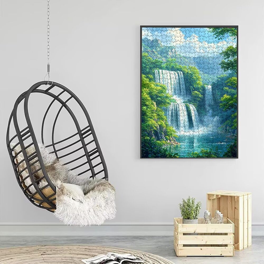 Puzzle 6000 Pezzi, Cascate Panoramiche 3D Puzzle per Adulti Impegnativo, Educa Puzzles Artistico, Divertente E Stimolante Puzzles Decorativo per La Famiglia, Regalo e Decorazione Pareti DX0YL6-255