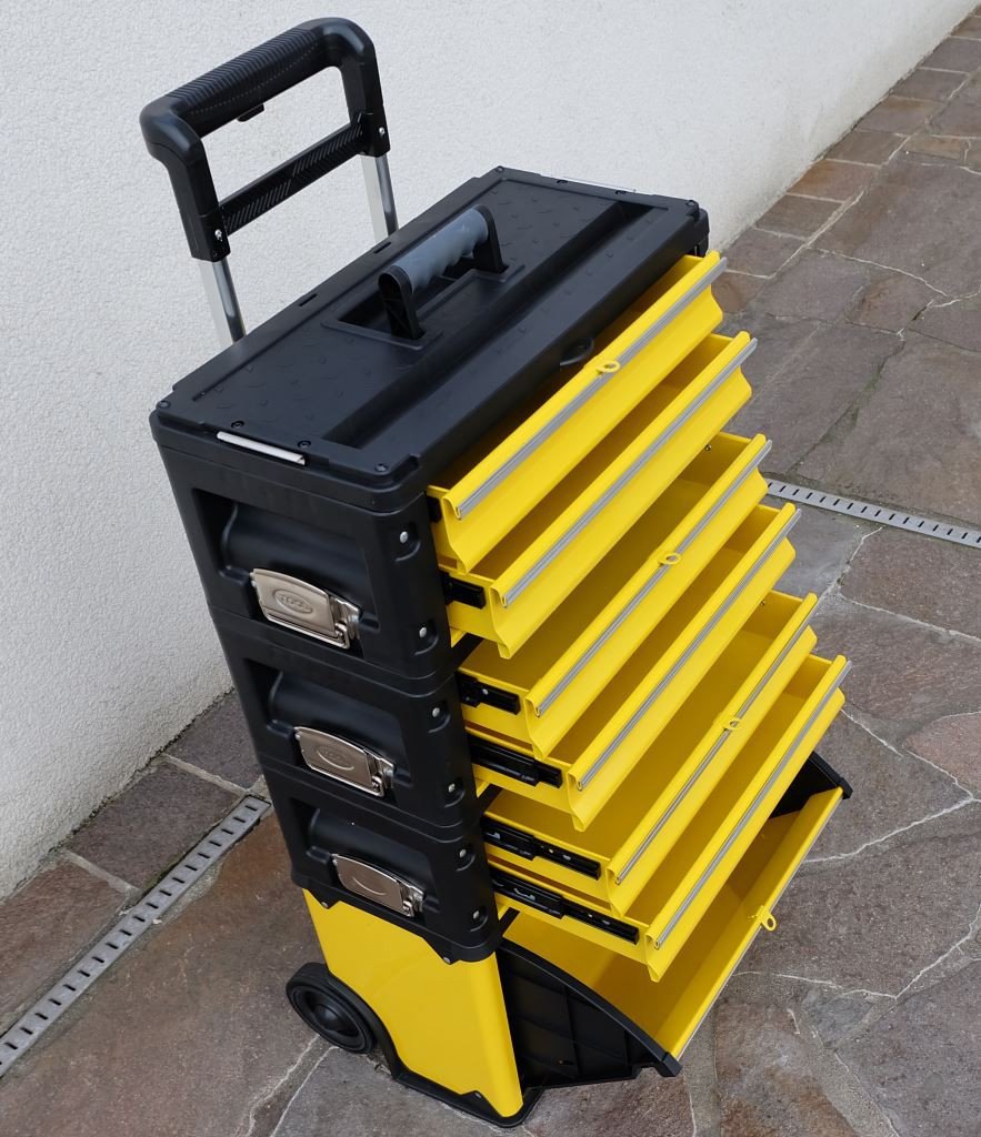 ALEOS Metall Werkzeugtrolley Werkstattwagen XXL Type 305BBBD mit Schubladenverriegelung