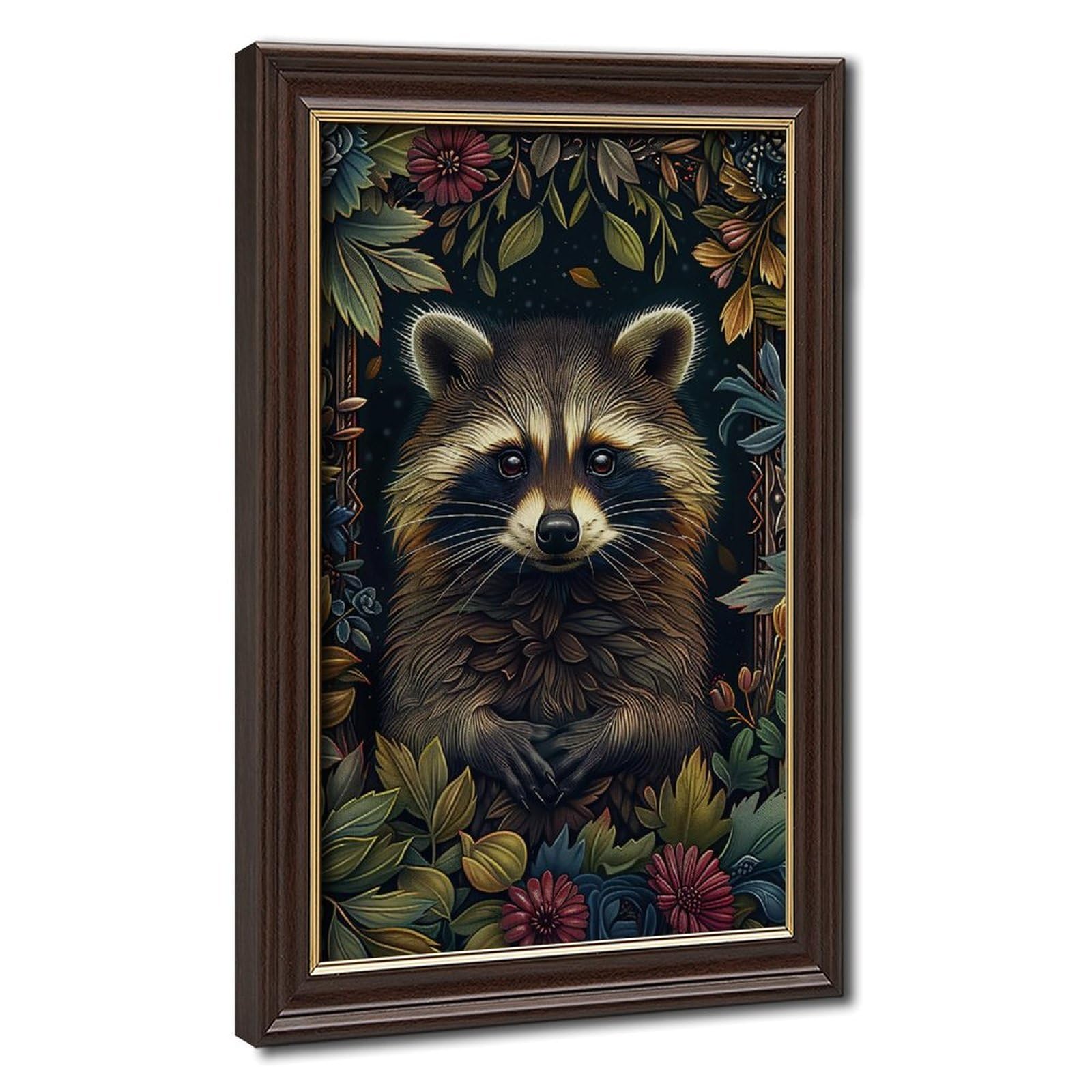 Bareronor Vintage Raccoon Canvas Poster for Office Decor Gift