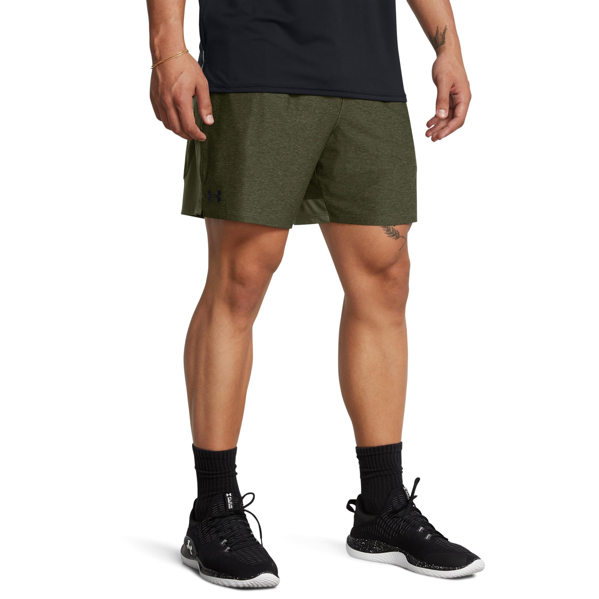Under Armour Men's 7" Tech Vent Shorts Marine OD Green/Marine OD Green/Black Medium Inseam: 7,