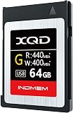 INDMEM 64GB XQD Card 5x TOUGH MLC XQD Flash Memory Card High Speed G Series (Read 440MB/s and Write 400MB/s) - 1