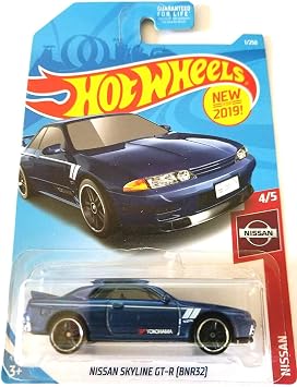 Hot Wheels 2019 Nissan Series Nissan Skyline GT-R BNR32 1/250, Blue