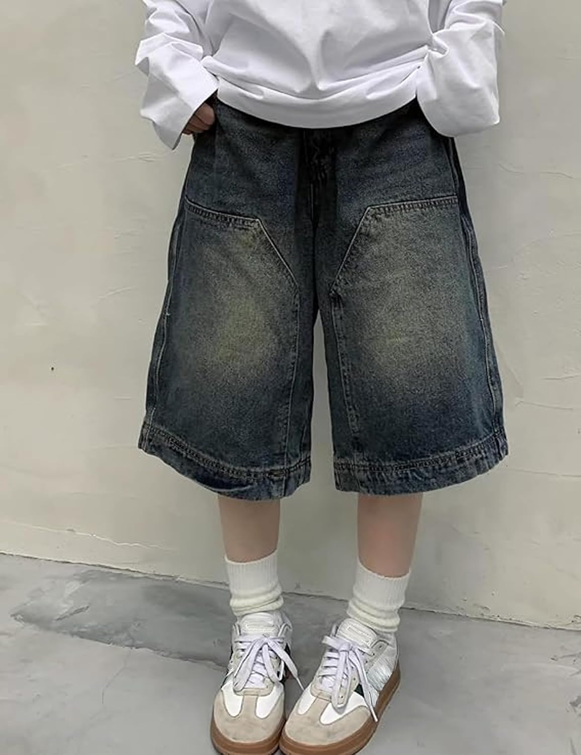 Y2k Jean Shorts Jorts Y2k Streetwear Hip Hop Shorts Skater Jeans Grunge Shorts
