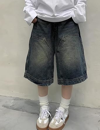 Y2k Jean Shorts Jorts Y2k Streetwear Hip Hop Shorts Skater Jeans Grunge Shorts