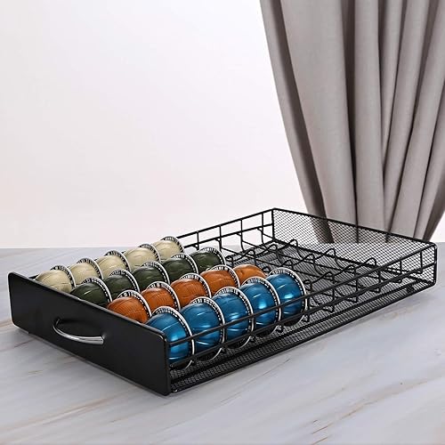 Miniatura 7 de HiveNets Nespresso Vertuoline - Cajón de almacenamiento de cápsulas Vertuo soporte de café de metal organizador de cápsulas de múltiples sabores