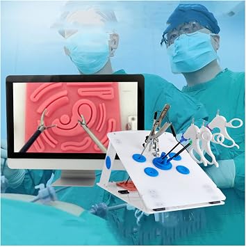 Trainer Training Practice Kit Laparoscopic Endo Training Box Kit Laparoscopy Trainer Practicing Students Virtual Simulator Instruments Set
