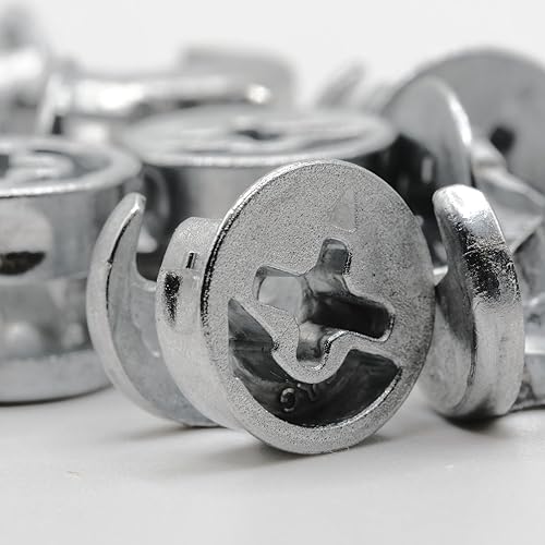 Miniatura 9 de ReplacementScrews Cerraduras de leva excéntricas compatibles con IKEA 103114 (Kullen, Alex, MICKE) Funda con brida - 0.472 in x 0.394 in - Aleación