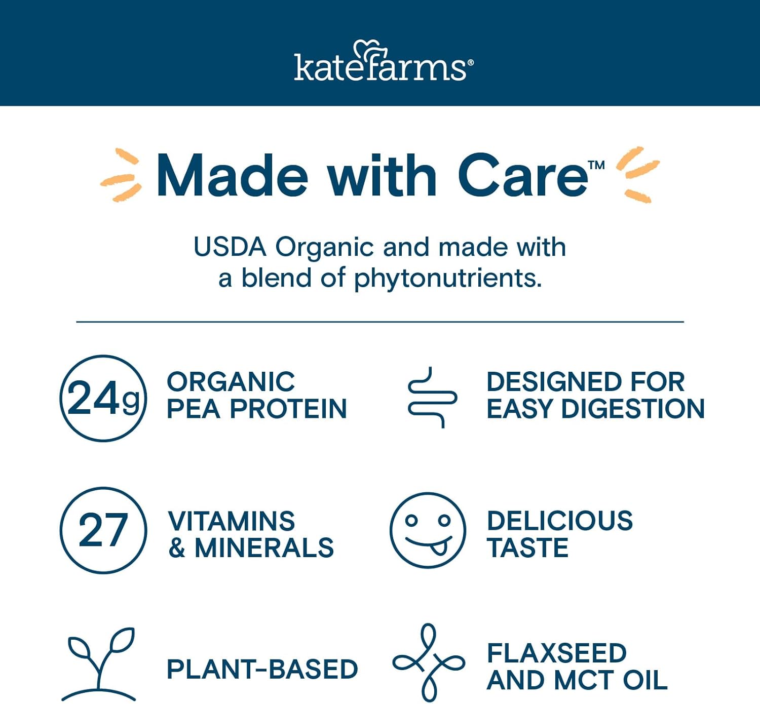 KATE FARMS Organic Adult Peptide 1.5 Formula, Vanilla, Sole-Source, Hydrolyzed Plant-Based Nutrition for Oral or Tube Feeding, 11 Fl oz (12 Pack)