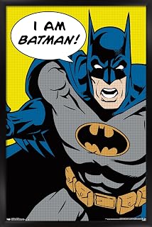 Trends International DC Comics - Batman - I Am Batman Wall Poster, 22.375" x 34", Black Framed Version