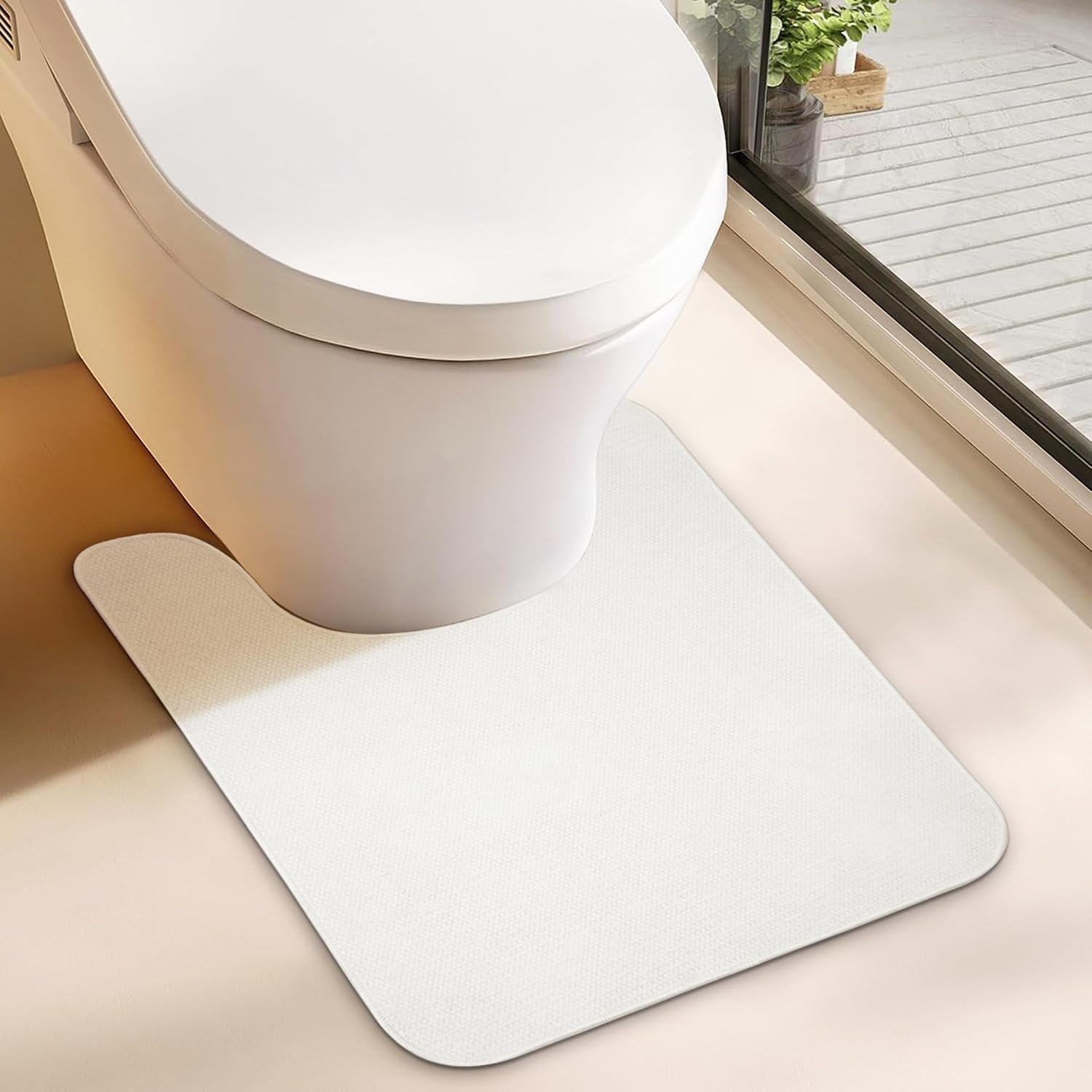 Toilet Bowl Rug Amazon.com: Bosap Toilet Rugs U Shaped Bathroom Rug,Machine Washable ...