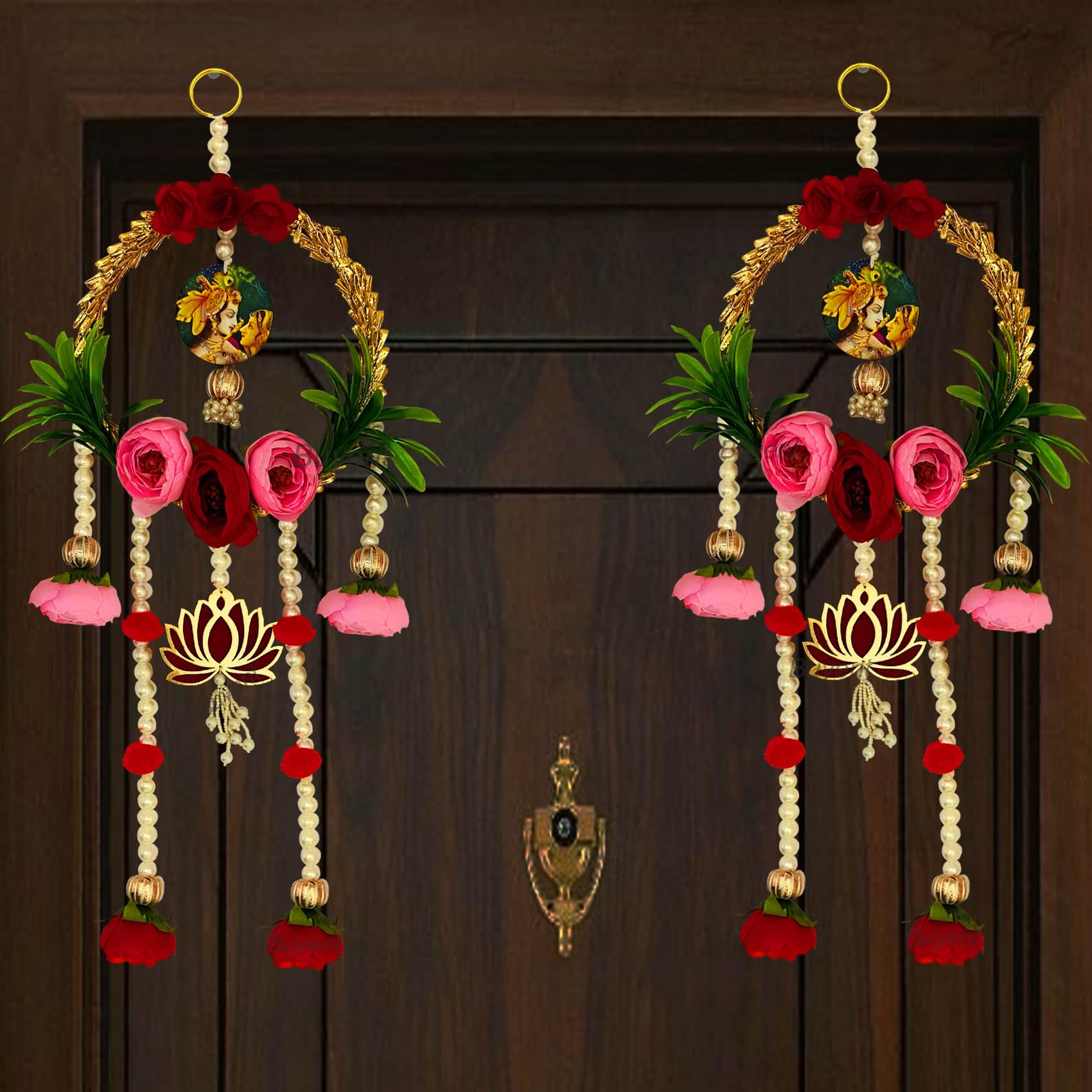 Buyent ® rajnigandha Flowers Artificial mogra gajra for Decoration toran for Side Door hangings for Entrance Door Ganesh chaturthi Navratri Diwali Decoration
