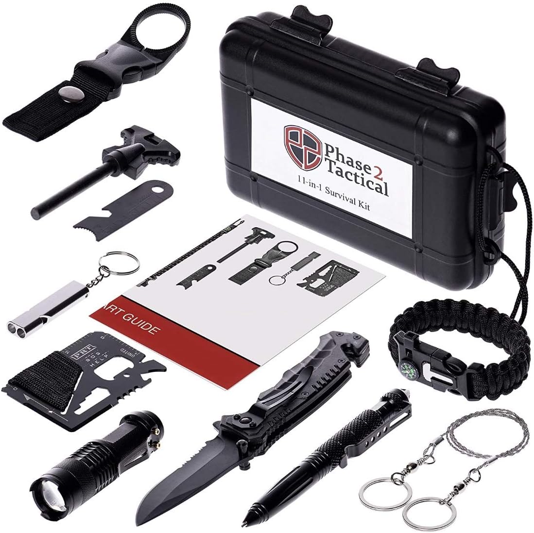11-in-1 Survival Kit – Survival Gear, Prepper Gear and Supplies for Any Situation – Great for Camping, Hiking, Emergencies and More