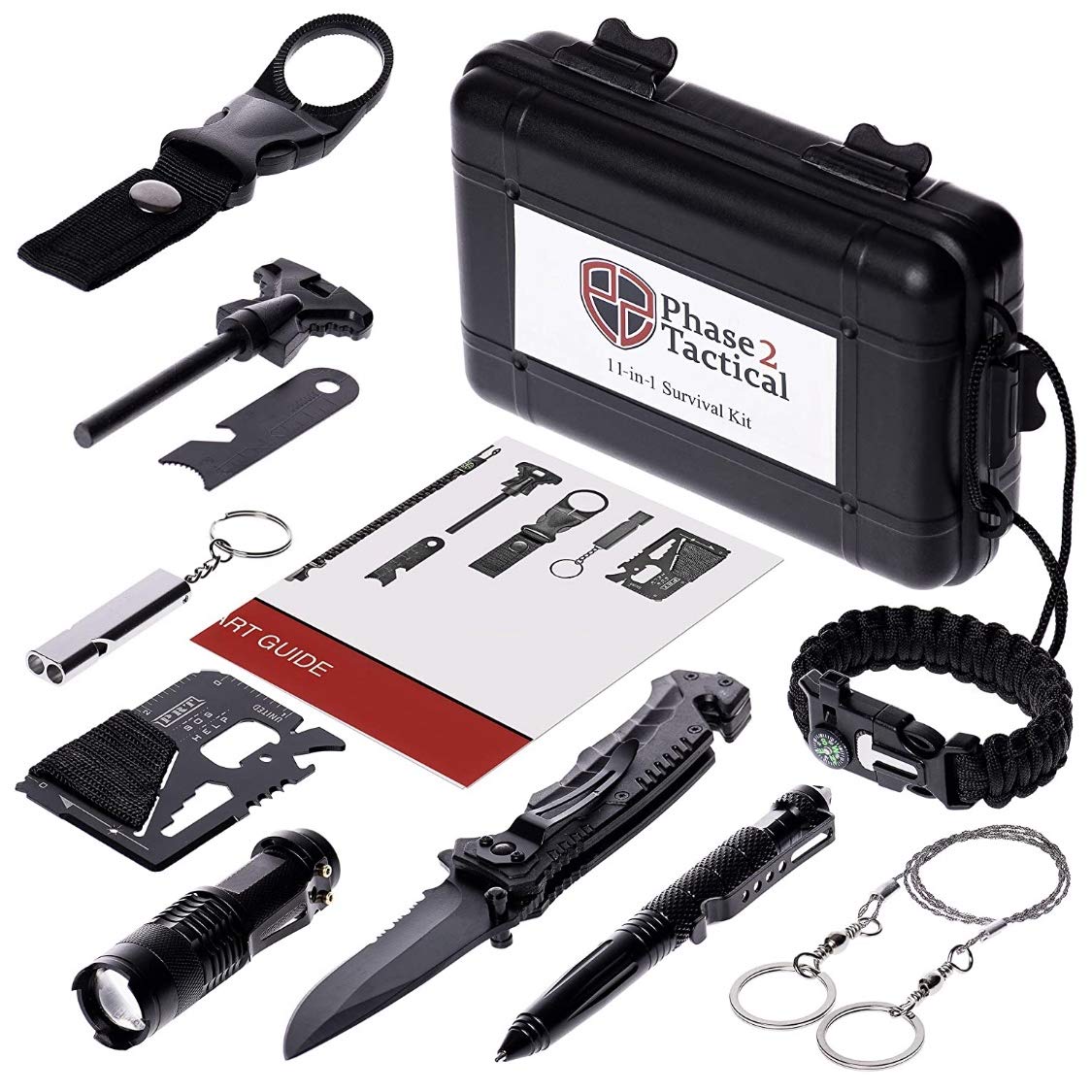 11-in-1 Survival Kit – Survival Gear, Prepper Gear and Supplies for Any Situation – Great for Camping, Hiking, Emergencies and More