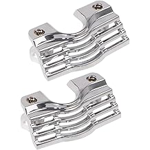 Chrome Finned Slotted Spark Plug Head Bolt Covers for Harley Touring Electra Glides Road Glides Road Kings 1999-2016,Street Glides & Trikes 2009-2016