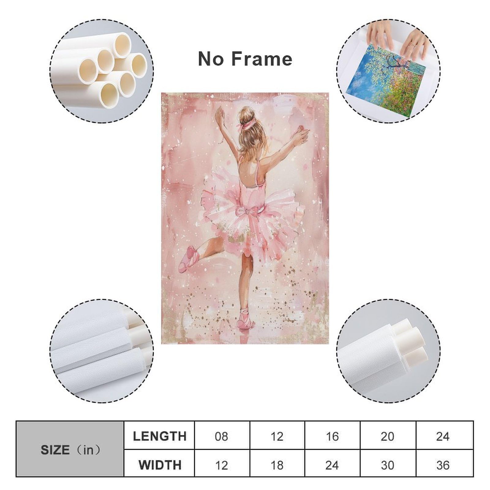 Amazon.com: HighonHi Canvas Print Baby Girl's Ballet Nursery