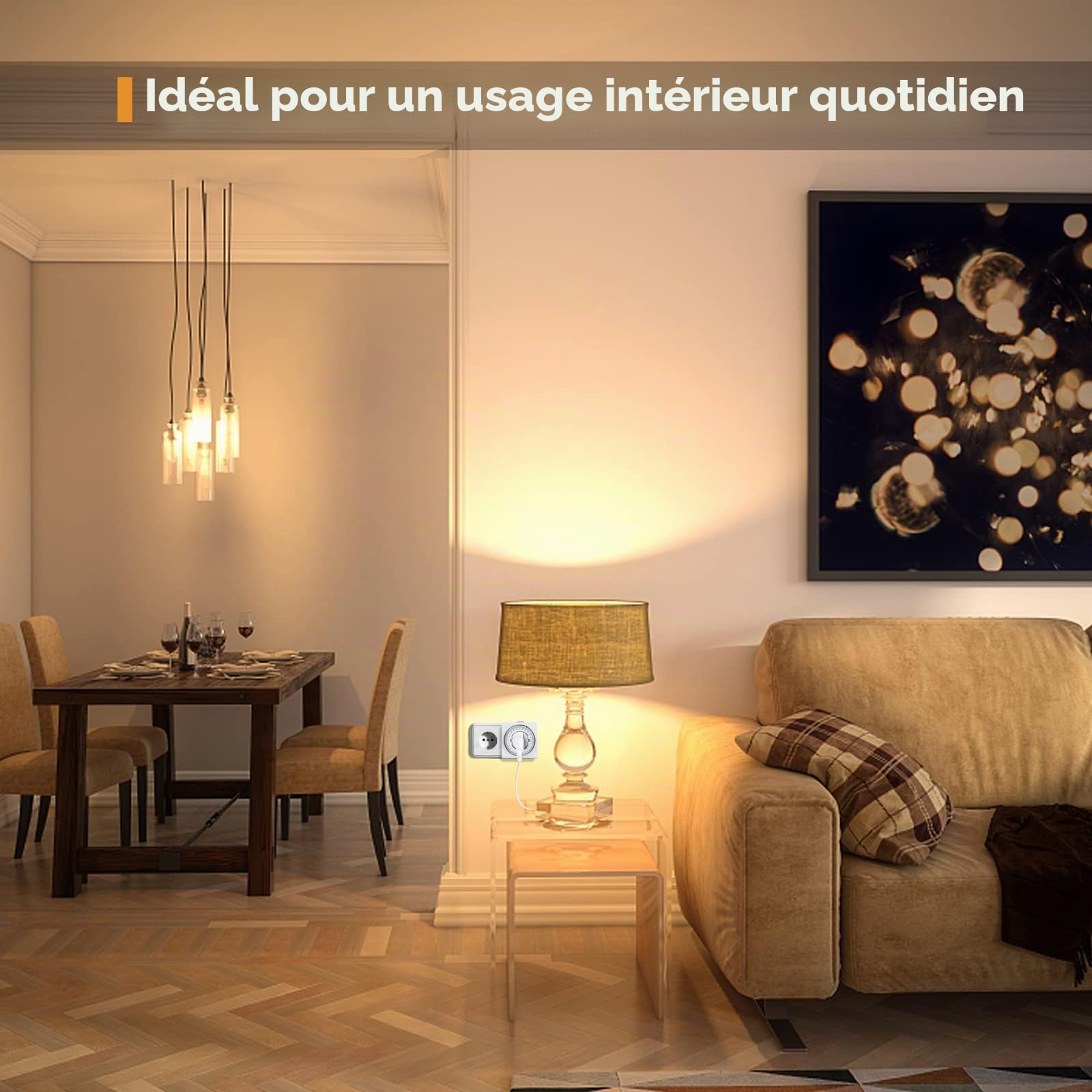 G-Homa Lot de 2 minuteries mécaniques analogiques pour l'intérieur, 96 segments, intervalle de 15 min, cycle marche/arrêt quotidien, décoration Noël, sécurité enfant
