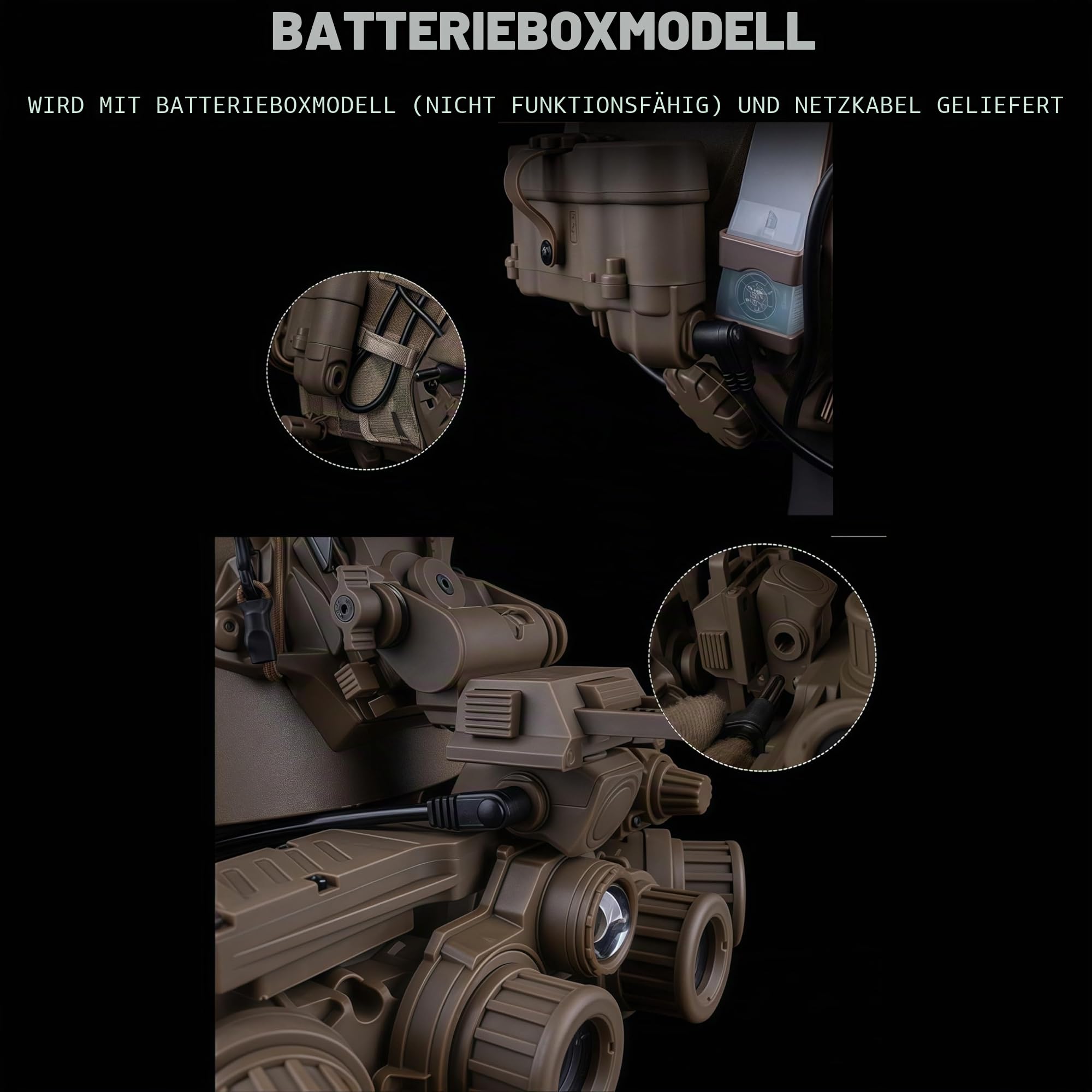 Taktischer Helm G.PNVG18 Nachtsichtbrille Modell mit Batteriefach Modell CS N.VG Dummy-Modell Jagd Fast Helm Zubehör