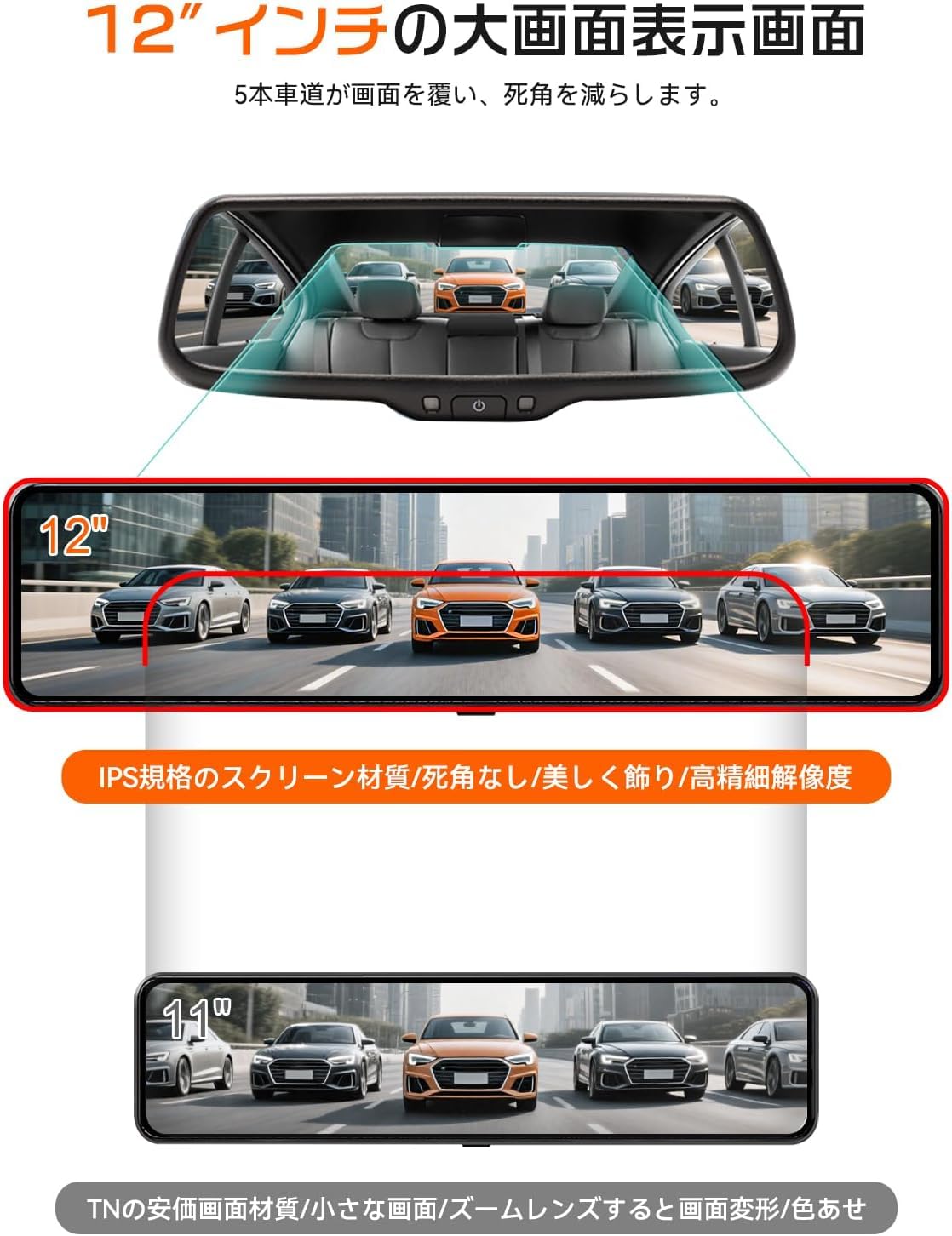 JADO ドライブレコーダー コーダー ミラー型 4K 12インチ 前後カメラ Amazon.co.jp: JADO ドライブレコーダー ミラー型 4K 12インチ