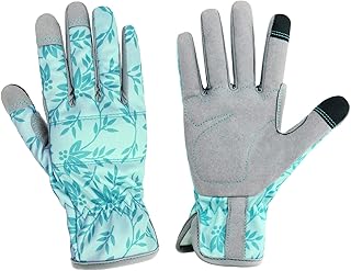 Gardening Gloves for Women Thorn Proof Garden Gloves, Leather Womens Gar...