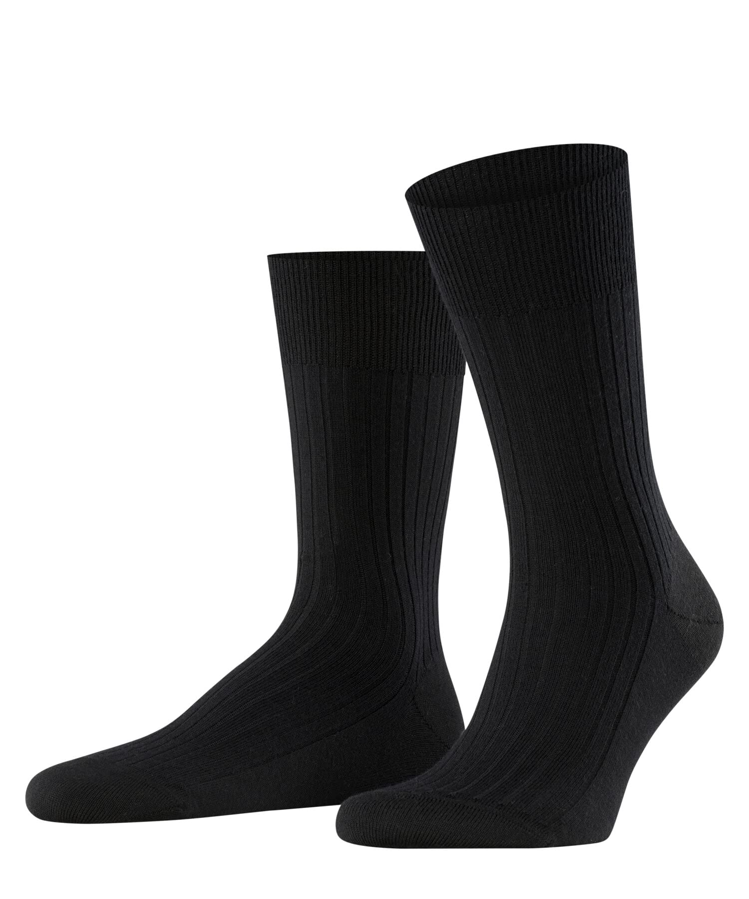 FALKE Men's Bristol Pure M So Wool Plain 1 Pair Socks, Black 3000, 8.5-9.5